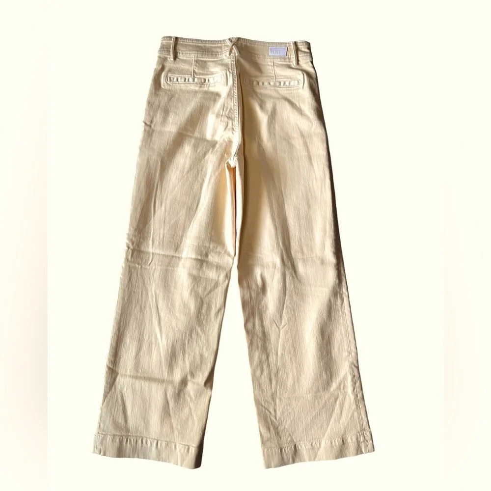 PAIGE Nellie Wide Leg Culotte Jeans in Light Yellow Size 27 - Picture 6 of 16